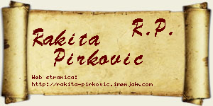 Rakita Pirković vizit kartica